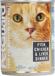 3 PACK of PetGuard Canned Cat Food Fish Chicken and Liver Dinner -- 13.2 oz