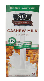 So Delicious, Cashew Milk Unsweetened,  Original - 32 fl oz
