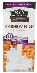 So Delicious, Cashew Milk Beverage Unsweetened,  Vanilla - 32 fl oz
