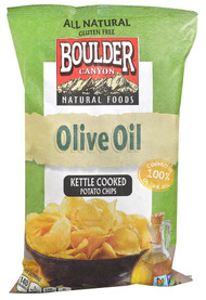 3 PACK of Boulder Canyon Natural Foods Kettle Cooked Potato Chips Olive Oil -- 5 oz