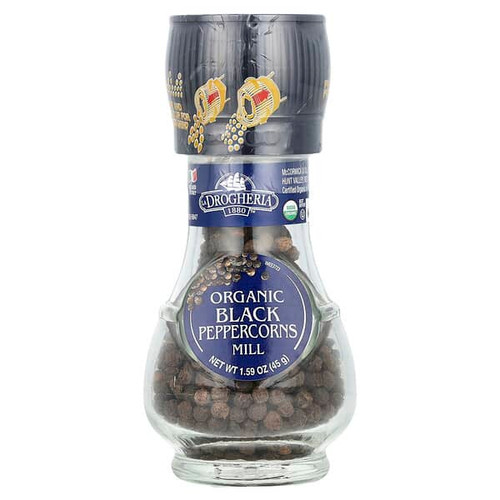<img alt="Drogheria & Alimentari, Organic Black Peppercorns Mill, 1.59 oz (45 g)" title="Drogheria & Alimentari, Organic Black Peppercorns Mill, 1.59 oz (45 g),656385356005"