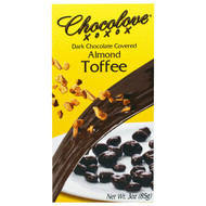 Chocolove, Dark Chocolate Covered Almond Toffee, 3 oz (85 g)