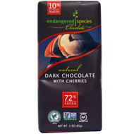 3 PACK of Endangered Species Chocolate, Vibrant Cherries + Dark Chocolate, 3 oz (85 g)