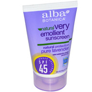 3 PACK of Alba Botanica, Soothing Sunscreen, SPF 45, Pure Lavender, 1 oz (28 g)