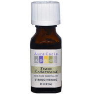 3 PACK of Aura Cacia, Pure Essential Oil, Texas Cedarwood, .5 fl oz (15 ml)