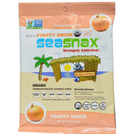 3 PACK OF SeaSnax, Organic Premium Roasted Seaweed Snack, Toasty Onion, 0.54 oz (15 g)