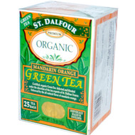 St. Dalfour, Organic, Green Tea, Mandarin Orange, 25 Tea Bags, 1.75 oz (50 g)