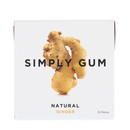 3 PACK OF Simply Gum, Gum, Natural Ginger, 15 Pieces