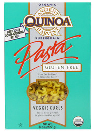 Ancient Harvest, Organic Quinoa Pasta Vegetable Curls Gluten Free - 8 oz