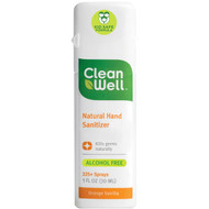 Clean Well, Natural Hand Sanitizer, Alcohol Free, Orange Vanilla, 1 fl oz (30 ml)