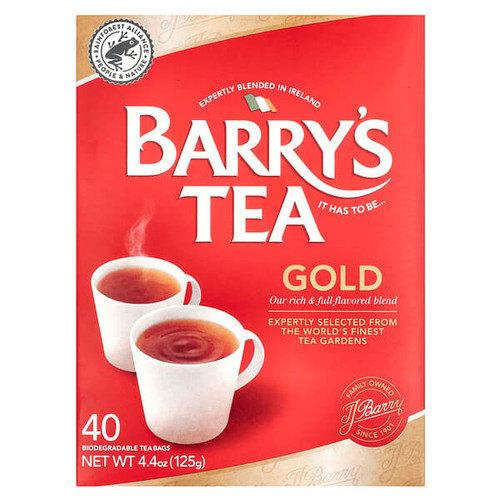 <img alt="Barrys Tea, Gold Blend, 40 Tea Bags, 4.4 oz (125 g)" title="Barrys Tea, Gold Blend, 40 Tea Bags, 4.4 oz (125 g),634924121215"
