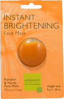 3 PACK of Andalou Naturals, Instant Brightening Face Mask, Pumpkin and Honey, .28 oz (8 g)