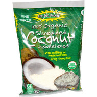 3 PACK of Edward & Sons, Lets Do Organic, 100% Organic Unsweetened Shredded Coconut, 8 oz (227 g)