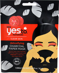 3 PACK of Yes To Inc Yes to Tomatoes Detoxifying Charcoal Paper Mask -- 1 Mask