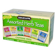 Bigelow, Assorted Herb Teas, Six Variety Pack, Caffeine Free, 18 Tea Bags, 1.03 oz (29 g)
