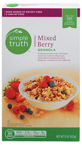 3 PACK of Simple Truth Granola Mixed Berry -- 15 oz