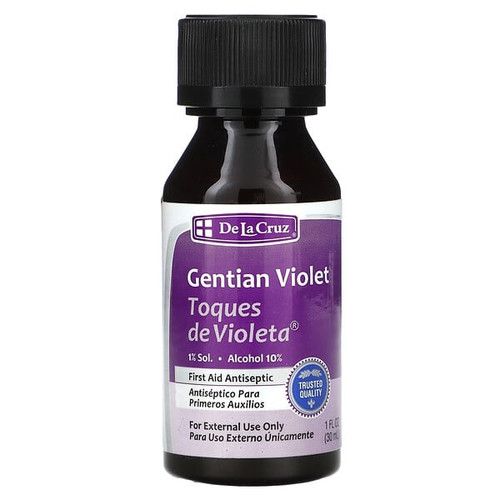 <img alt="De La Cruz, Gentian Violet, First Aid Antiseptic, 1 fl oz (30 ml) (Discontinued Item)" title="De La Cruz, Gentian Violet, First Aid Antiseptic, 1 fl oz (30 ml) (Discontinued Item),324286153619"