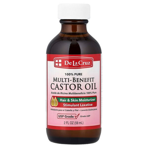 <img alt="3 PACK of De La Cruz, 100% Pure Multi-Benefit Castor Oil, 2 fl oz (59 ml)" title="3 PACK of De La Cruz, 100% Pure Multi-Benefit Castor Oil, 2 fl oz (59 ml),324286155026"