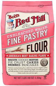 Bobs Red Mill, Unbleached White Fine Pastry Flour - 3 lbs