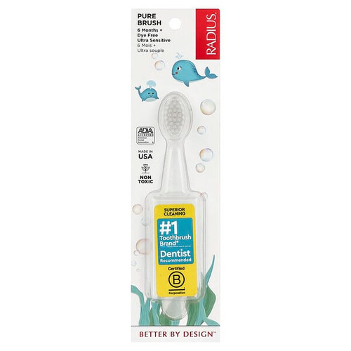 <img alt="3 PACK of RADIUS, Pure Brush, 6 Months+, Ultra Sensitive, 1 Toothbrush" title="3 PACK of RADIUS, Pure Brush, 6 Months+, Ultra Sensitive, 1 Toothbrush,085178001080"