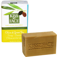 3 PACK OF Kiss My Face, Olive Oil Soap, Olive & Green Tea, 8 oz (230 g)