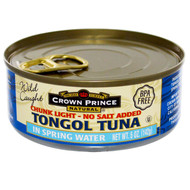 3 PACK of Crown Prince Natural, Tongol Tuna, Chunk Light - No Salt Added, In Spring Water, 5 oz (142 g)