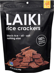 3 PACK of Laiki Rice Crackers Black Rice -- 3.53 oz