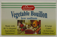 3 PACK of The Organic Gourmet Bouillon Cubes Low Sodium Vegetable -- 8 Cubes