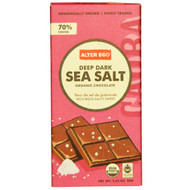 3 PACK OF Alter Eco, Organic Chocolate Bar, Deep Dark Sea Salt, 70% Cocoa, 2.82 oz (80 g)