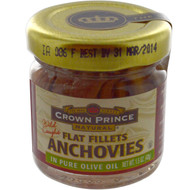3 PACK of Crown Prince Natural, Anchovies, Flat Fillets, In Pure Olive Oil, 1.5 oz (43 g)