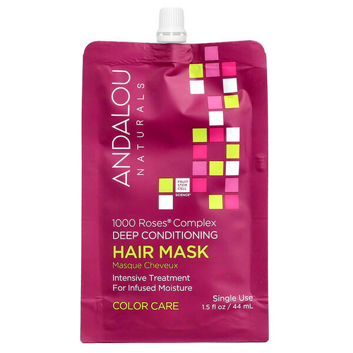 <img alt="Andalou Naturals, 1000 Roses Complex, Deep Conditioning Hair Mask, Color Care, 1.5 fl oz (44 ml) (Discontinued Item)" title="Andalou Naturals, 1000 Roses Complex, Deep Conditioning Hair Mask, Color Care, 1.5 fl oz (44 ml) (Discontinued Item),859975020670"
