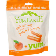 3 PACK OF YumEarth, Organic Licorice, Peach, 5 oz (142 g)