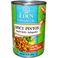 3 PACK of Eden Foods Organic Spicy Pintos Red Chili & Jalapeno -- 15 oz