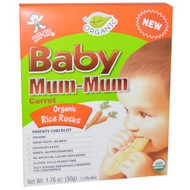 Hot Kid, Baby Mum-Mum, Organic Rice Rusks, Carrot, 24 Rusks, 1.76 oz (50 g)