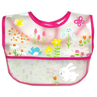 i play Inc., Green Sprouts, Wipe-Off Bib, 9-18 Months, Pink, 1 Bib