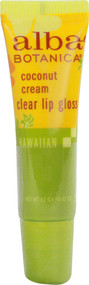 Alba, Botanica Hawaiian Clear Lip Gloss, Coconut Cream - 0.42 oz