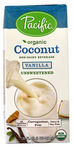 3 PACK of Pacific Foods Organic Coconut Plant-Based Beverage Carton Unsweetened Vanilla -- 32 fl oz