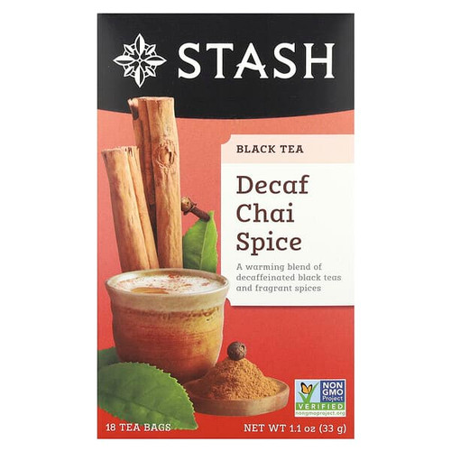 <img alt="Stash Tea, Black Tea, Decaf Chai Spice, 18 Tea Bags, 1.1 oz (33 g)" title="Stash Tea, Black Tea, Decaf Chai Spice, 18 Tea Bags, 1.1 oz (33 g),077652082791"