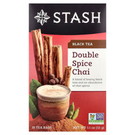 <img alt="Stash Tea, Black Tea, Double Spice Chai, 18 Tea Bags, 1.1 oz (33 g)" title="Stash Tea, Black Tea, Double Spice Chai, 18 Tea Bags, 1.1 oz (33 g),077652082654"