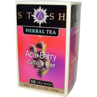 Stash Tea, Premium, Acai Berry Herbal Tea, Caffeine Free, 18 Tea Bags, 1.1 oz (34 g)