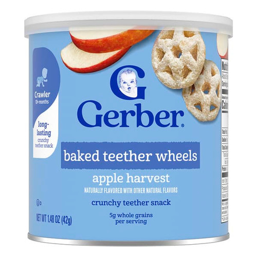 <img alt="Gerber, Baked Teether Wheels, 10+ Months, Apple Harvest, 1.48 oz (42 g)" title="Gerber, Baked Teether Wheels, 10+ Months, Apple Harvest, 1.48 oz (42 g),015000045111"