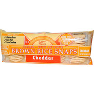 3 PACK of Edward & Sons Brown Rice Snaps Gluten Free Cheddar -- 3.5 oz
