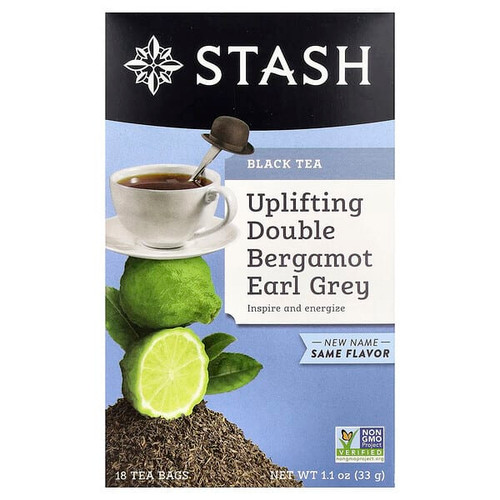 <img alt="Stash Tea, Black Tea, Uplifting Double Bergamot Earl Grey, 18 Tea Bags, 1.1 oz (33 g)" title="Stash Tea, Black Tea, Uplifting Double Bergamot Earl Grey, 18 Tea Bags, 1.1 oz (33 g),077652082098"