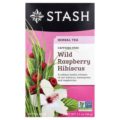 <img alt="Stash Tea, Herbal Tea, Wild Raspberry Hibiscus, Caffeine-Free, 20 Tea Bags, 1.3 oz (38 g)" title="Stash Tea, Herbal Tea, Wild Raspberry Hibiscus, Caffeine-Free, 20 Tea Bags, 1.3 oz (38 g),077652082463"