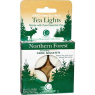 Way Out Wax, Tea Lights, Northern Forest, 4 Candles, 0.6 oz (16 g) Each