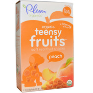 3 PACK of Plum Organics, Tots, Organic Teensy Soft Fruits Snacks, Peach, 12+ Months, 5 Packs, .35 oz (10 g) Each