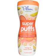 3 PACK of Plum Organics, Super Puffs, Organic Veggie, Fruit & Grain Puffs, Mango & Sweet Potato, 1.5 oz (42 g)