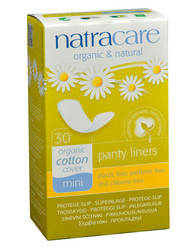 3 PACK of Natracare, Panty Liners, Organic Cotton Cover, Mini, 30 Liners