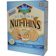 3 PACK of Blue Diamond Almond Nut-Thins Nut & Rice Cracker Snacks Hint of Sea Salt -- 4.25 oz