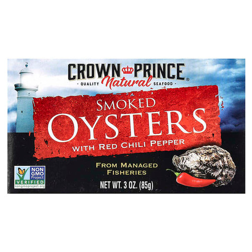 <img alt="Crown Prince Natural, Smoked Oysters with Red Chili Pepper, 3 oz (85 g)" title="Crown Prince Natural, Smoked Oysters with Red Chili Pepper, 3 oz (85 g),073230008665"